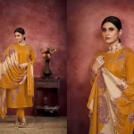 Wool Printed Salwar Suit Material  (Unstitched)