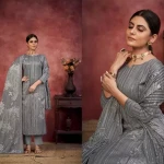 Wool Printed Salwar Suit Material  (Unstitched)