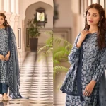 Pashmina Printed Suit Fabric  (Unstitched)
