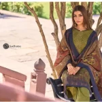 Pashmina Printed, Checkered Salwar Suit Material  (Unstitched)