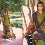 Pashmina Printed, Checkered Salwar Suit Material  (Unstitched)