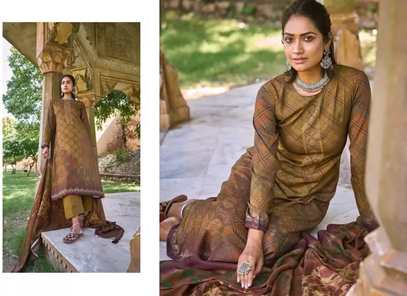 Pashmina Salwar Suit Material  (Unstitched)