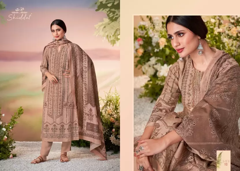 Wool Printed Suit Fabric  (Unstitched)
