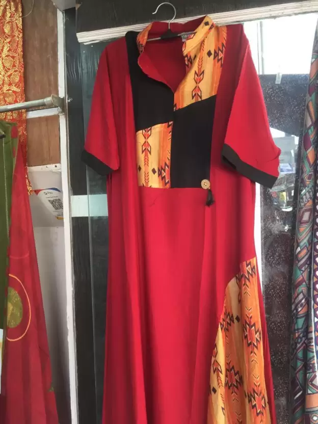 Girls Kurta  (Maroon)