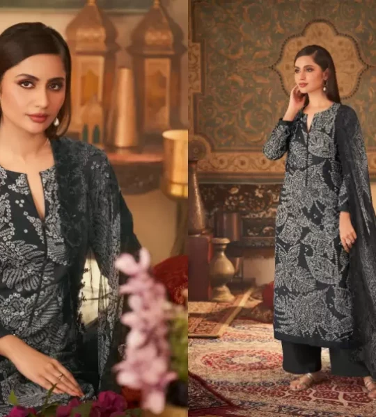 Unstitched Wool Suit Fabric Printed