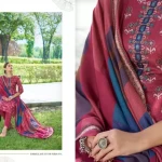 Unstitched Wool Suit Fabric Graphic Print